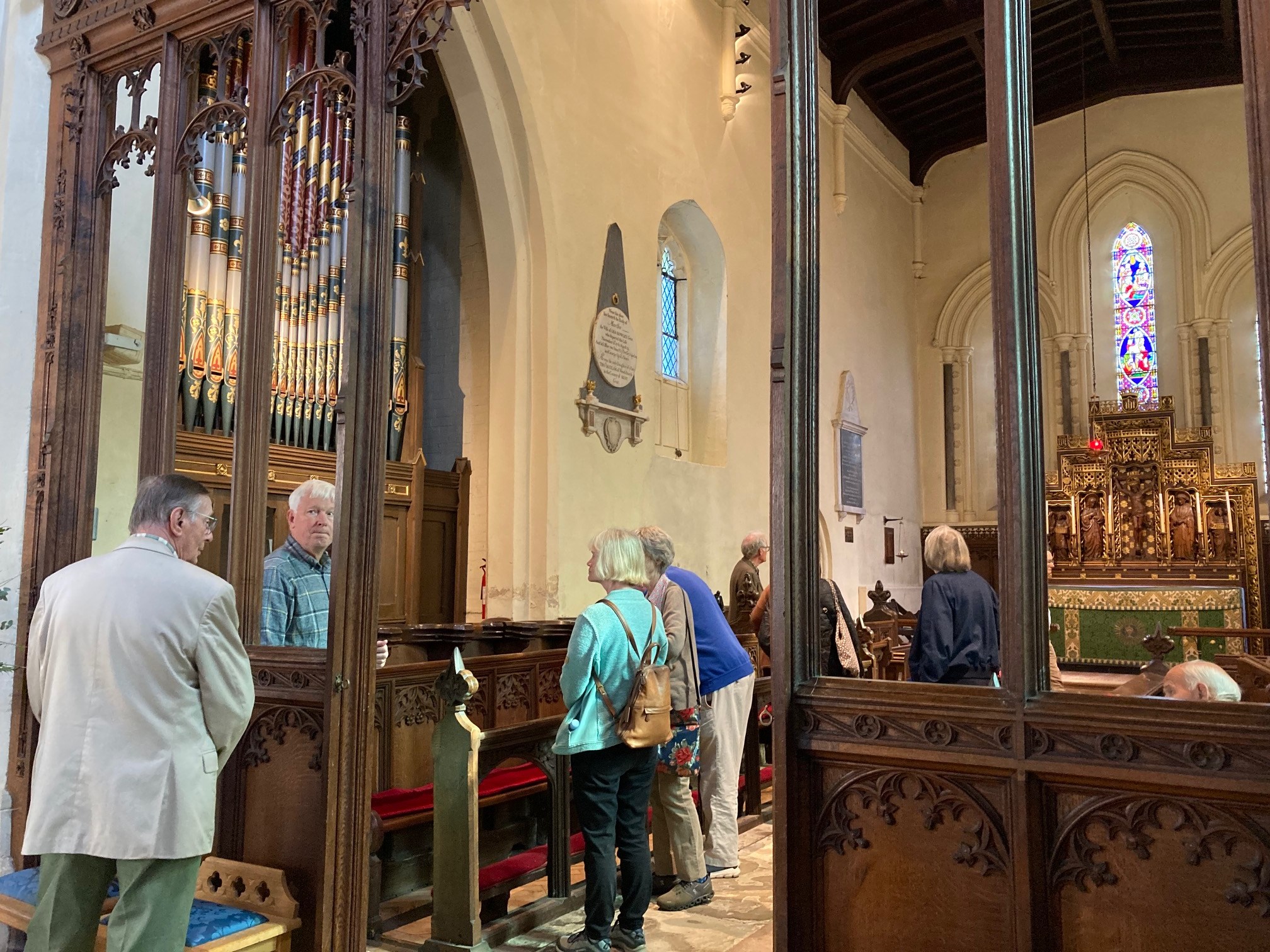 people inside an old church