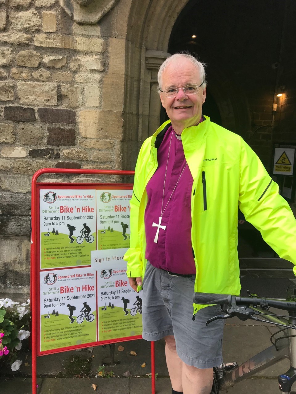 Bishop Richard is a great supporter of Bike 'n Hike