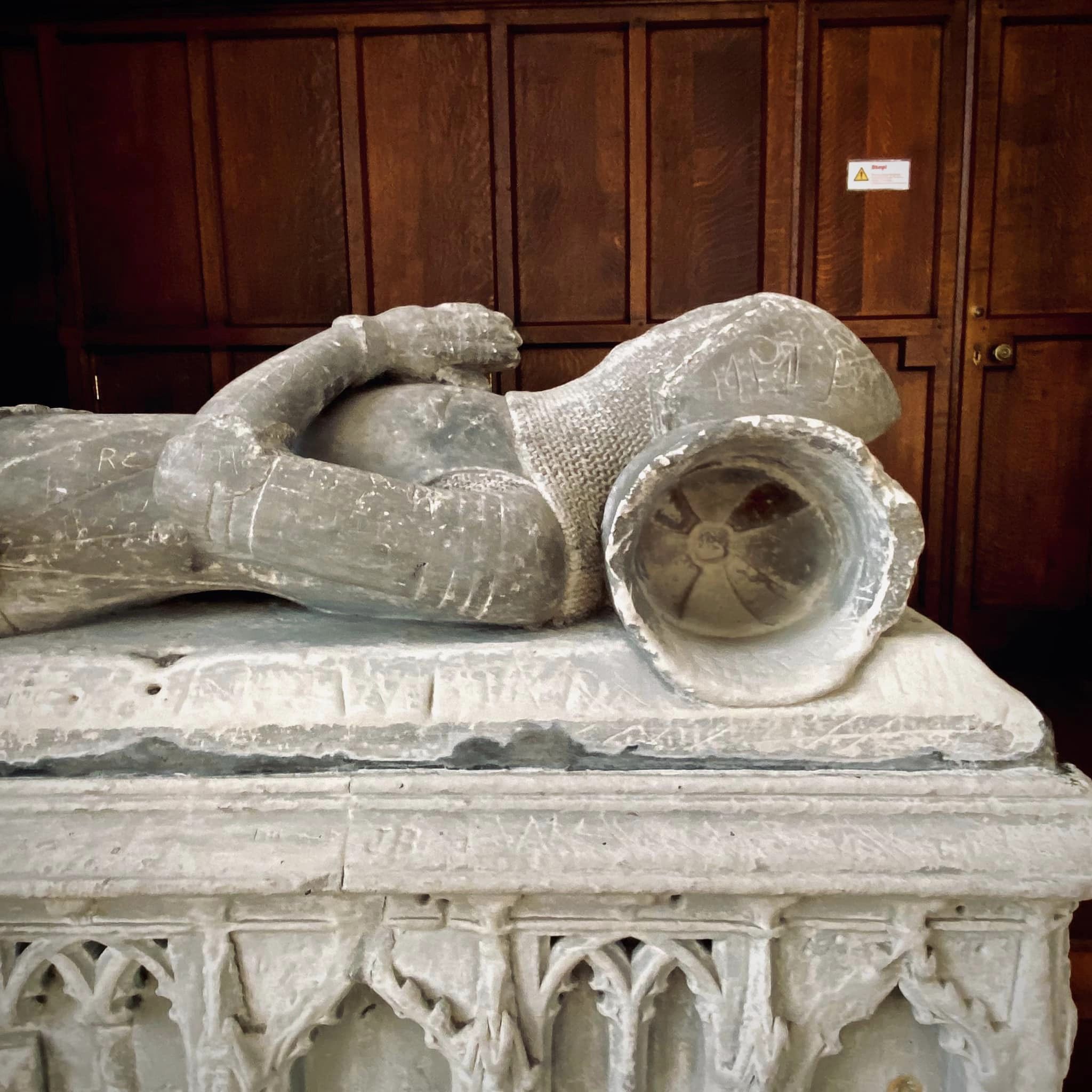 a statue in a church